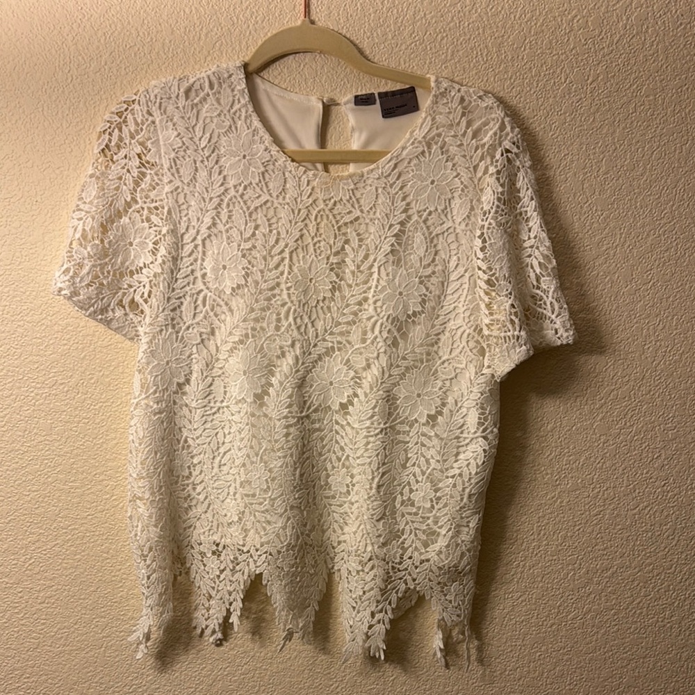 Vero Moda Elegant White Lace Top
